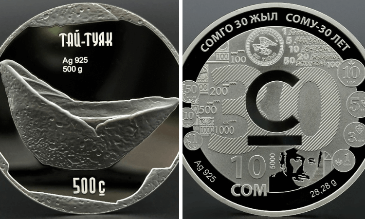 Нацбанк ввел в обращение коллекционные монеты «Тай-туяк» и «Сому - 30 лет»