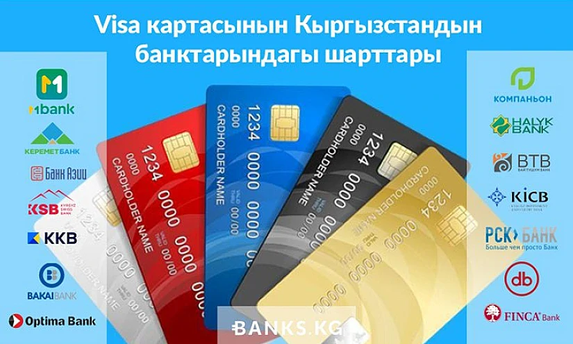 Visa картасынын Кыргызстандын банктарындагы шарттары