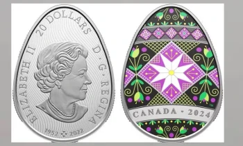 Королевский канадский монетный двор выпустил монеты в виде пасхальных яиц